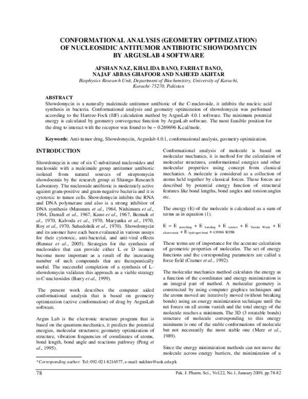 (PDF) Conformational analysis (geometry optimization) of nucleosidic ...