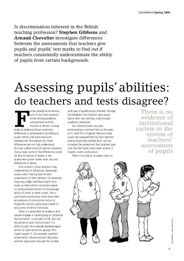 (PDF) Assessing pupils' abilities