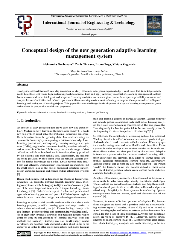(PDF) Conceptual design of the new generation adaptive learning ...