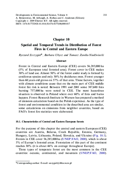 (PDF) Chapter 10 Spatial and Temporal Trends in Distribution of Forest ...