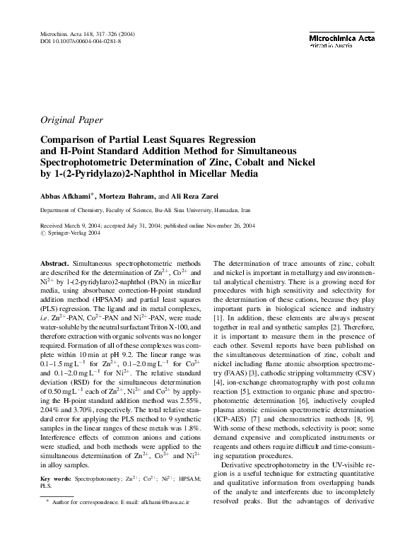 (PDF) Comparison of partial least squares regression and multi-layer ...