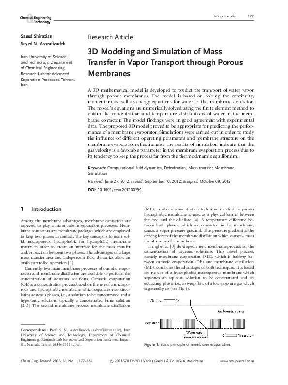 (PDF) 3D Modeling and Simulation of Mass Transfer in Vapor Transport ...