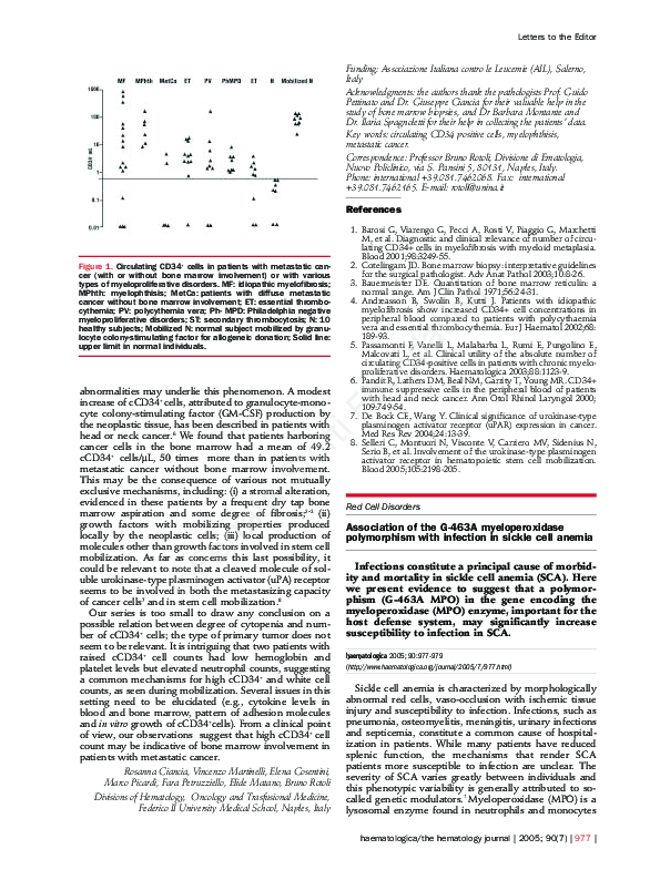 (PDF) Association of the G-463A myeloperoxidase polymorphism with ...