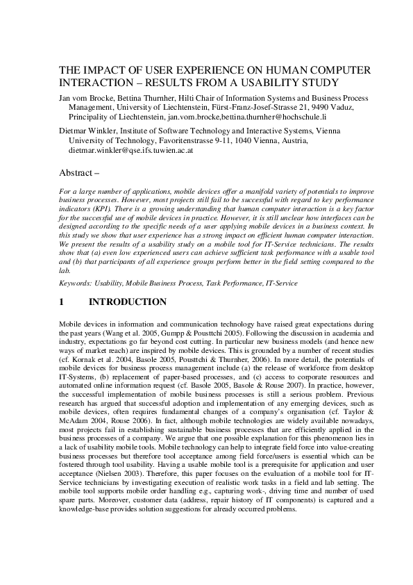 (PDF) The Impact of User Experience on Human Computer Interaction ...