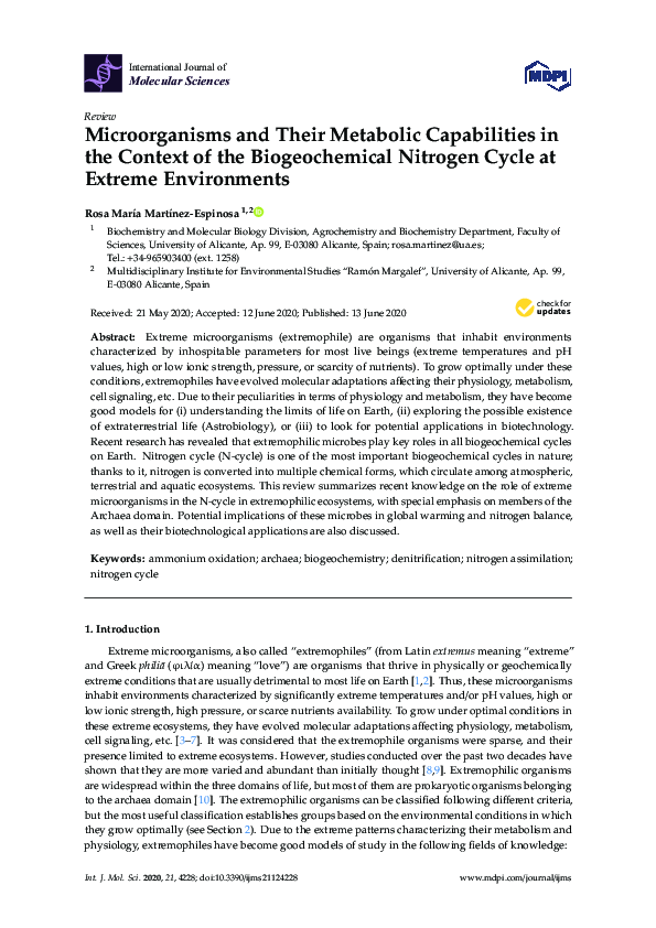 (PDF) Microorganisms and Their Metabolic Capabilities in the Context of ...