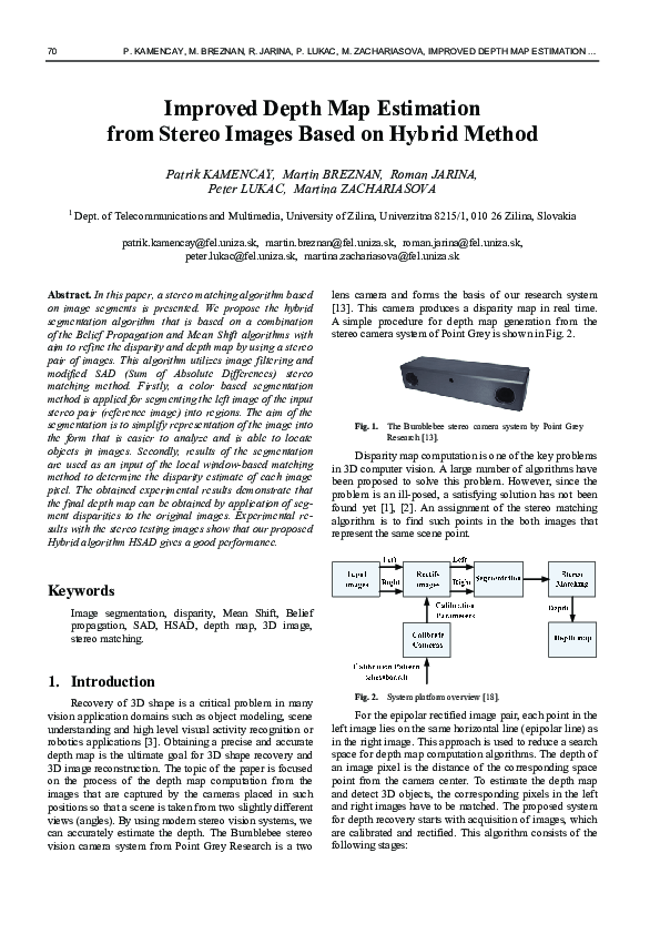 (PDF) Improved Depth Map Estimation from Stereo Images Based on Hybrid ...