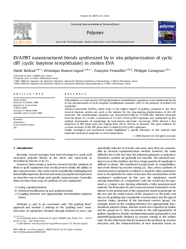 (PDF) EVA/PBT nanostructured blends synthesized by in situ ...
