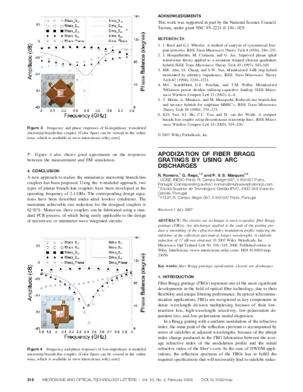 (PDF) Apodization of fiber Bragg gratings by using ARC discharges ...