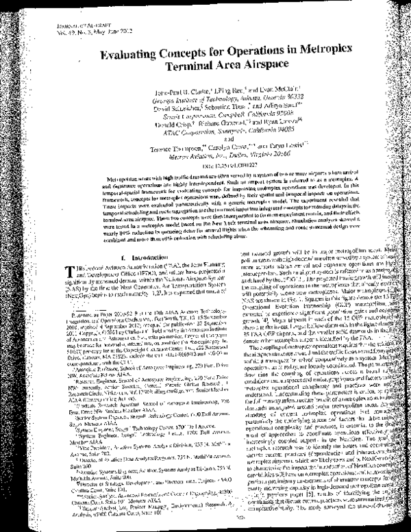 (PDF) Evaluating Concepts for Operations in Metroplex Terminal Area ...