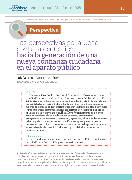 (PDF) Las perspectivas de la lucha contra la corrupción: hacia la ...