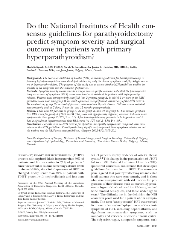 (PDF) Do the National Institutes of Health consensus guidelines for ...