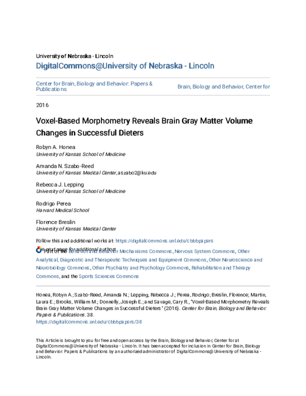 (PDF) Voxel-based morphometry reveals brain gray matter volume changes ...