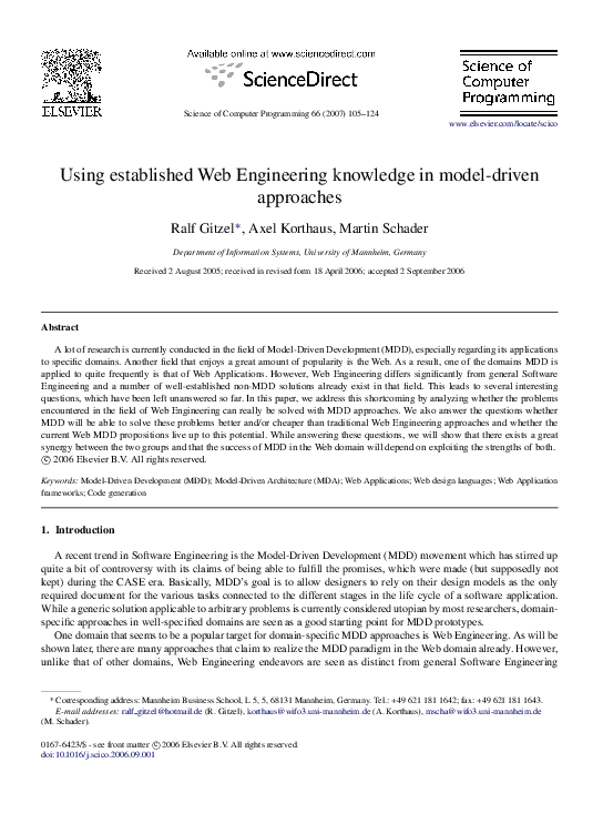 (PDF) Using established Web Engineering knowledge in model-driven ...