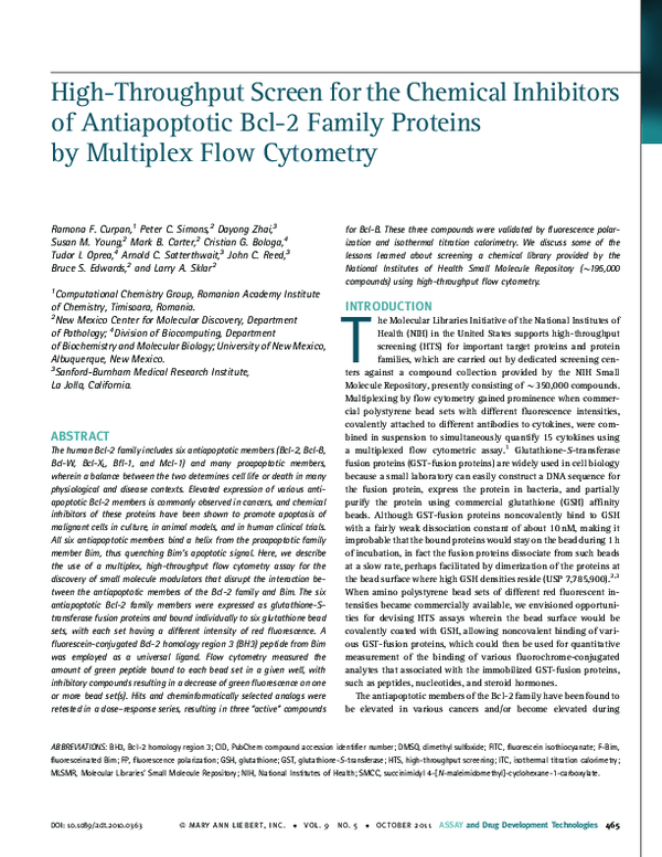 (PDF) High-throughput screen for the chemical inhibitors of ...