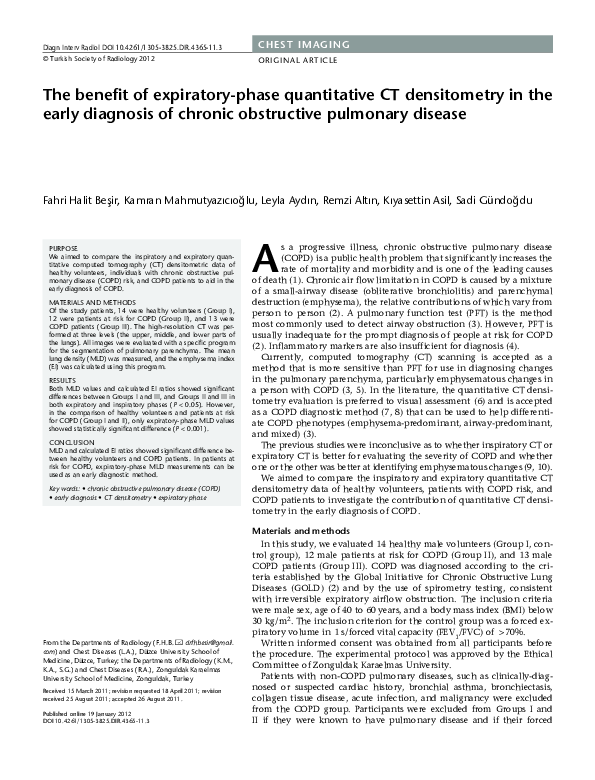 (PDF) The benefit of expiratory phase quantitative CT densitometry in ...