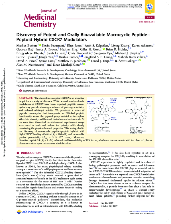 (PDF) Discovery of Potent and Orally Bioavailable Macrocyclic Peptide ...