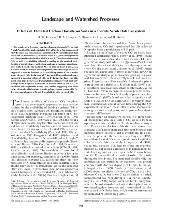 (PDF) Effects of Elevated Carbon Dioxide on Soils in a Florida Scrub ...