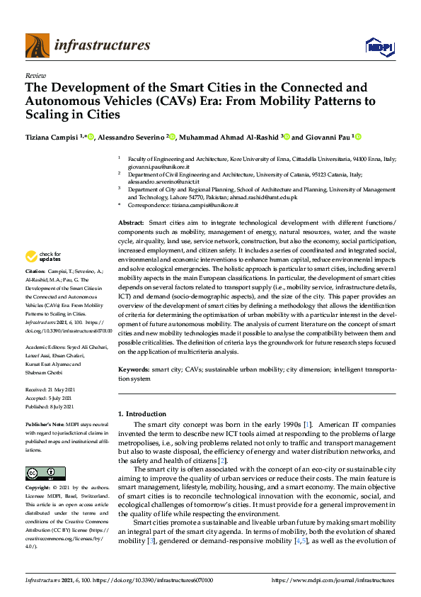 (PDF) The Development of the Smart Cities in the Connected and ...