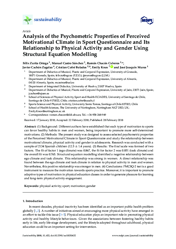 (PDF) Analysis of the Psychometric Properties of Perceived Motivational ...