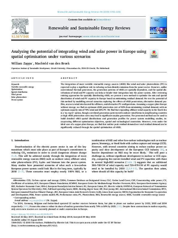 (PDF) Analysing the potential of integrating wind and solar power in ...
