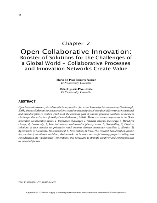 (PDF) Open Collaborative Innovation