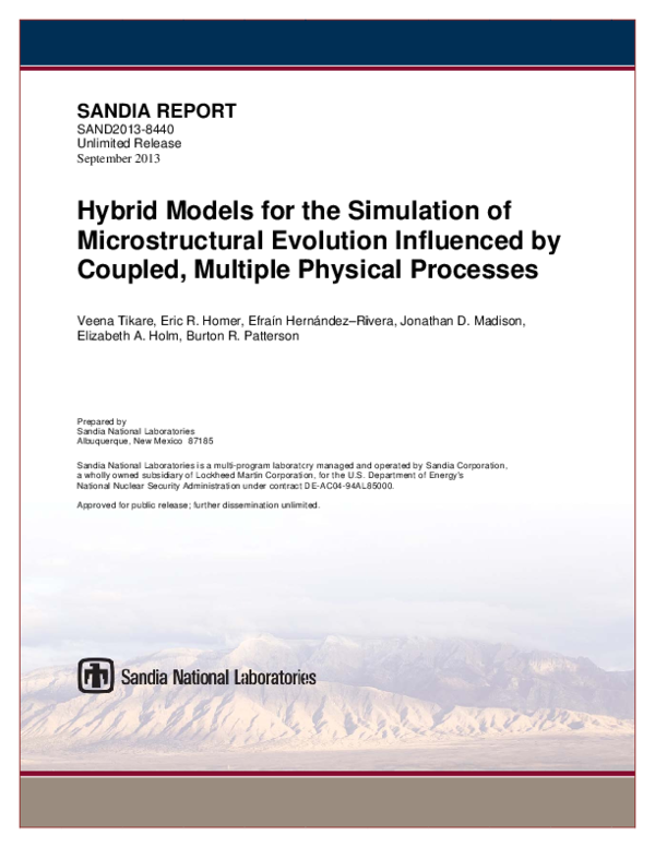 (PDF) Hybrid models for the simulation of microstructural evolution ...