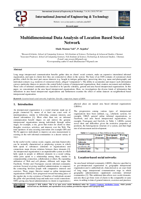 (PDF) Multidimensional Data Analysis of Location Based Social Network