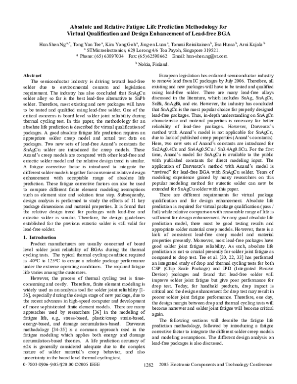 (PDF) Absolute and relative fatigue life prediction methodology for ...