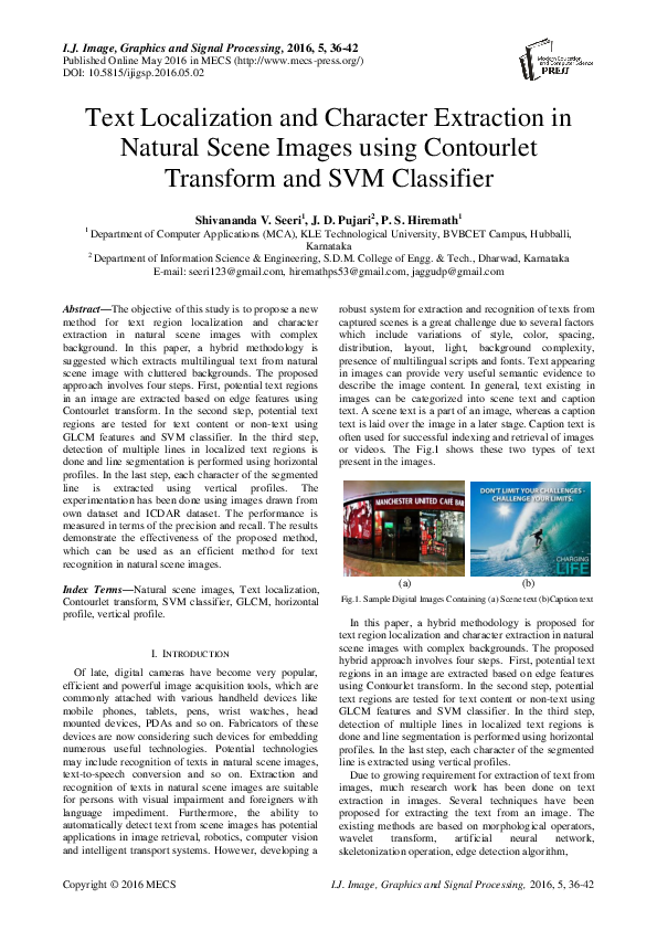 (PDF) Text Localization and Character Extraction in Natural Scene ...