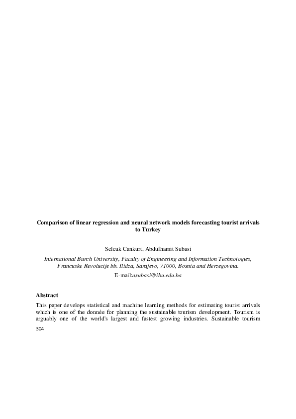 (PDF) Comparison of linear regression and neural network models ...