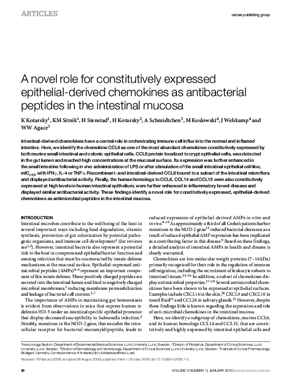 (PDF) A novel role for constitutively expressed epithelial-derived ...