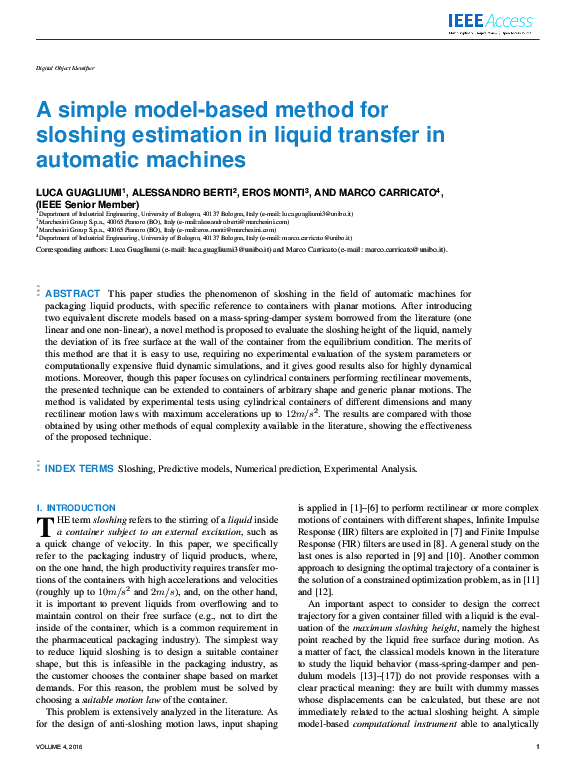 (PDF) A simple model-based method for sloshing estimation in liquid ...