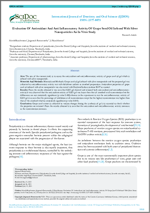 (PDF) Evaluation Of Antioxidant And Anti Inflammatory Activity Of Grape ...