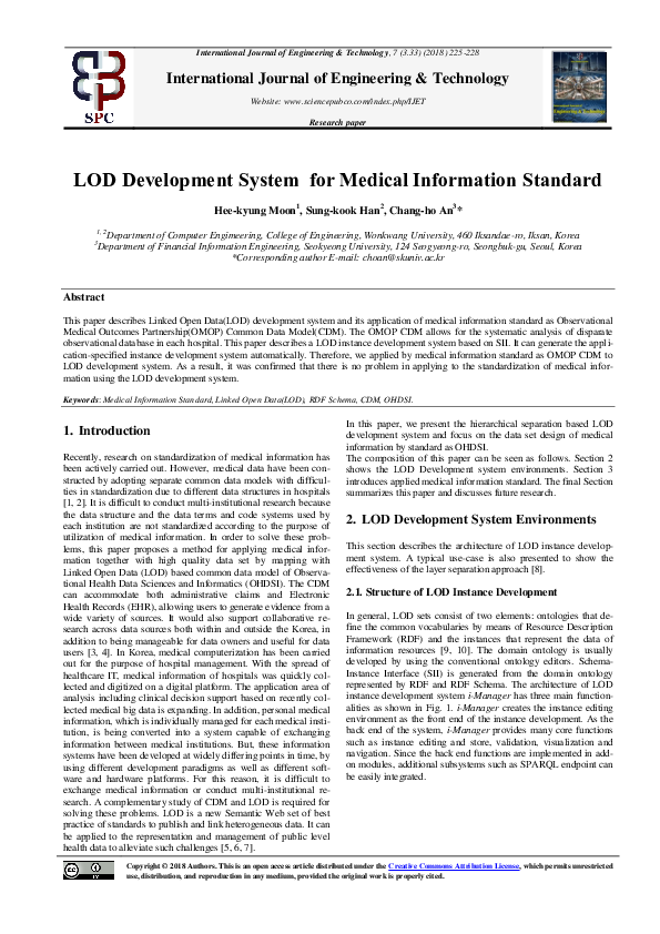 (PDF) LOD Development System for Medical Information Standard