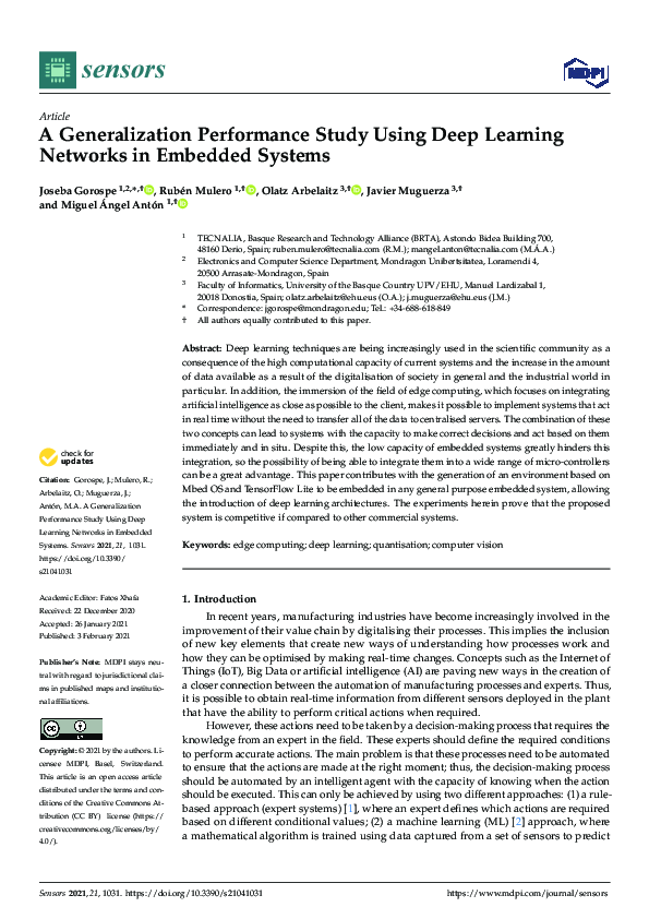 (PDF) A Generalization Performance Study Using Deep Learning Networks ...