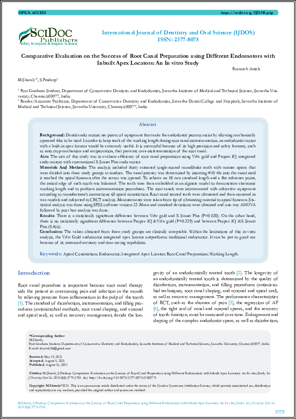 (PDF) Comparative Evaluation on the Success of Root Canal Preparation ...