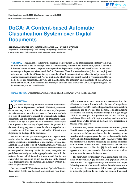 (PDF) DoCA: A Content-based Automatic Classification System over ...