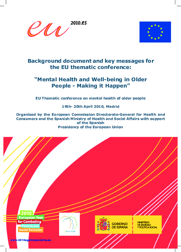 (PDF) Background Document for the Thematic Conference on Mental Health ...