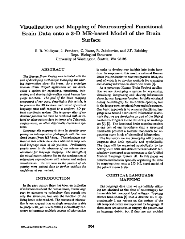 (PDF) Visualization and mapping of neurosurgical functional brain data ...