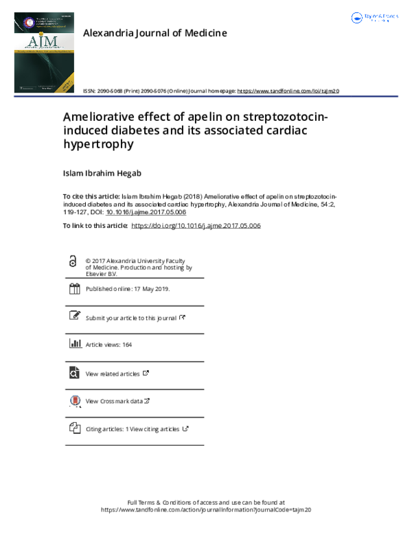 (PDF) Ameliorative effect of apelin on streptozotocin-induced diabetes ...