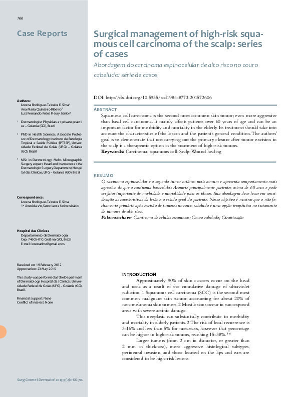 (PDF) Surgical management of high-risk squamous cell carcinoma of the ...
