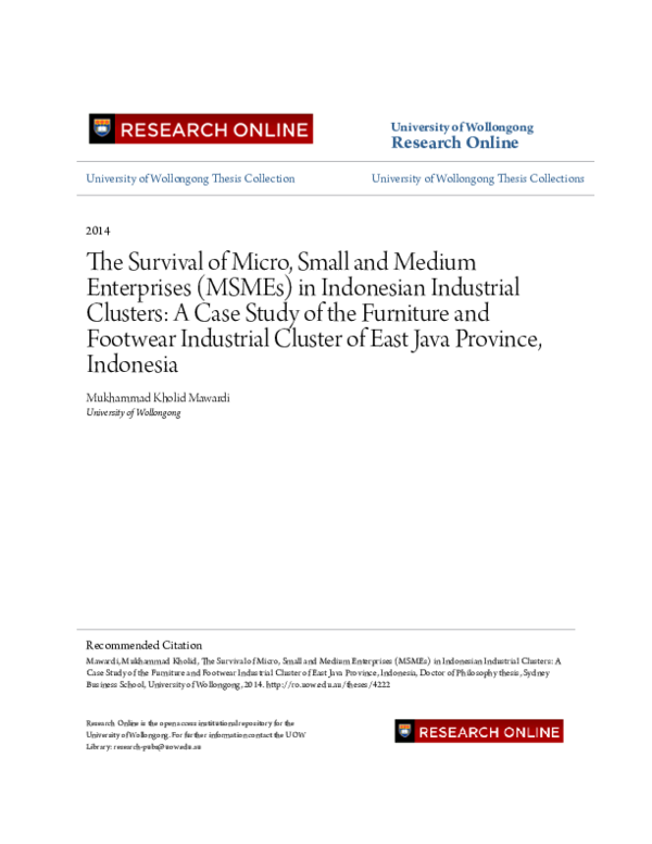 (PDF) The Survival of Micro, Small and Medium Enterprises (MSMEs) in ...