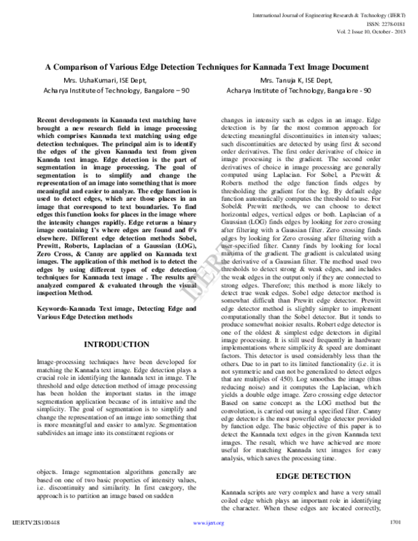 (PDF) A Comparison of Various Edge Detection Techniques for Kannada ...