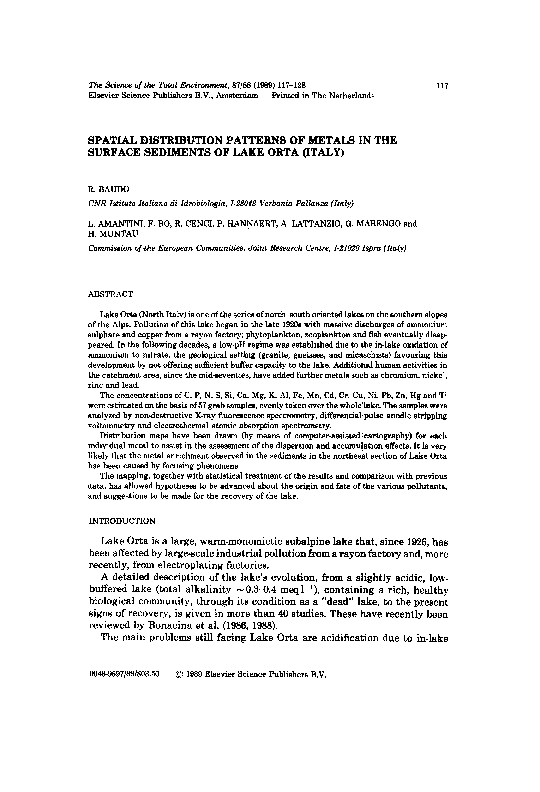 (PDF) Spatial distribution patterns of metals in the surface sediments ...