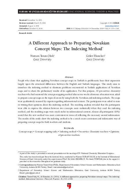 (PDF) A Different Approach to Preparing Novakian Concept Maps: The ...