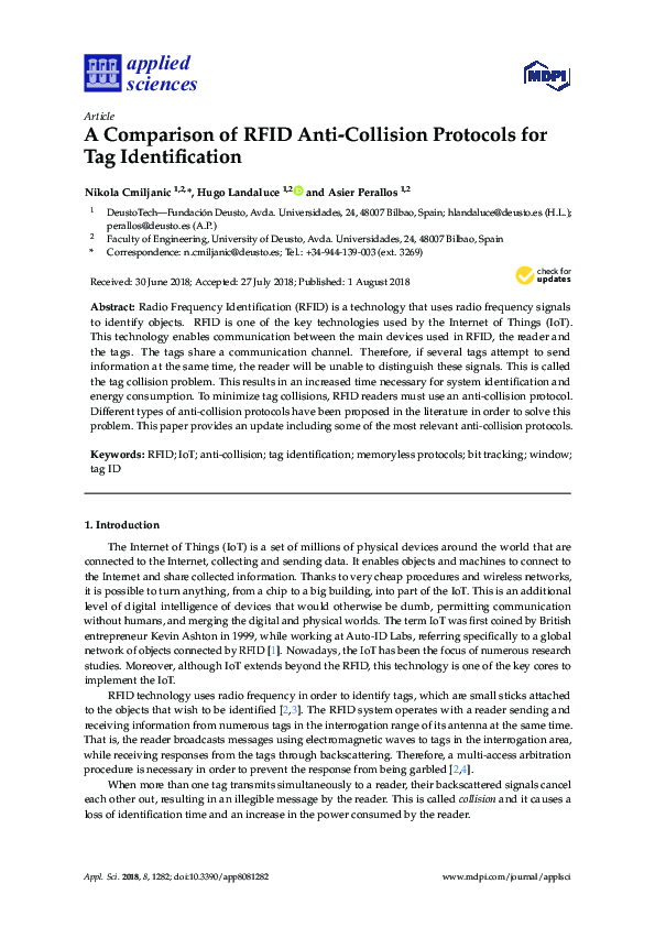 A Comparison of RFID Anti-Collision Protocols for Tag Identification