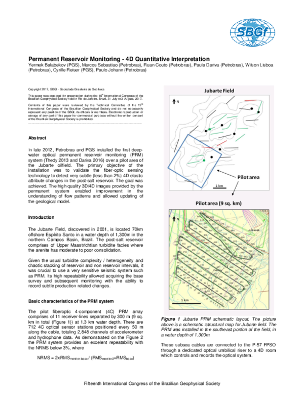 (PDF) Permanent Reservoir Monitoring - 4D Quantitative Interpretation