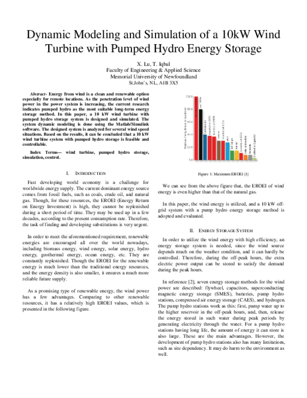 (PDF) Dynamic Modeling and Simulation of a 10kW Wind Turbine with ...