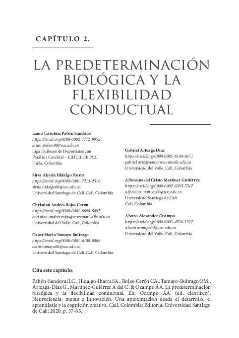 (PDF) Capítulo 2. La predeterminación biológica y la flexibilidad ...