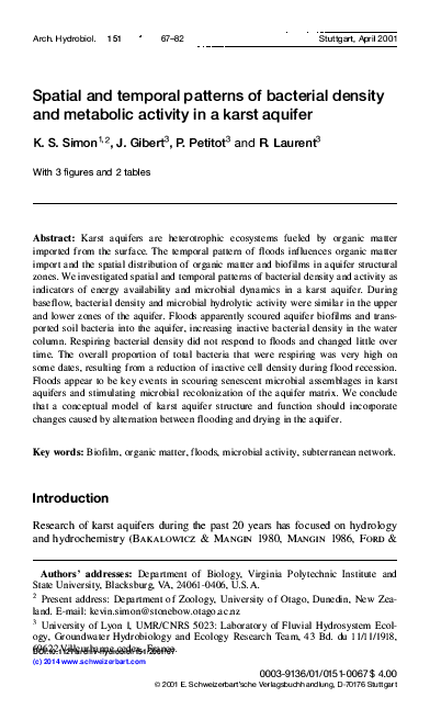 (PDF) Spatial and temporal patterns of bacterial density and metabolic ...